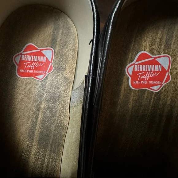 Berkemann Original Toeffler Clogs Black Wooden Soles Size EU 43 - Picture 4 of 9